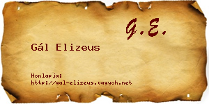 Gál Elizeus névjegykártya